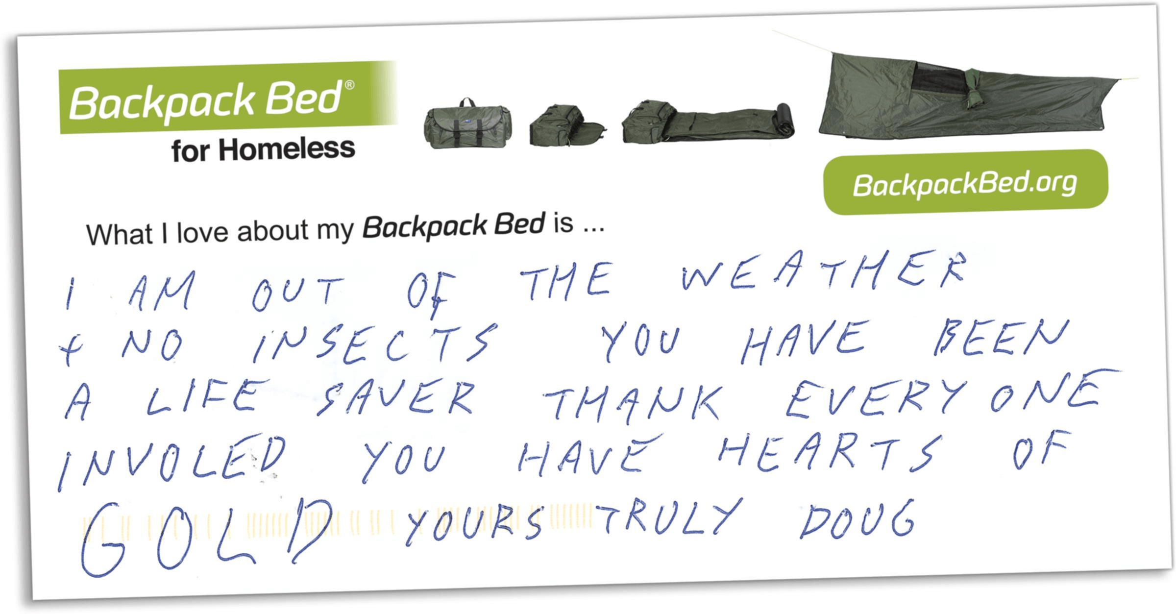 World Homelessness Day 2023 Backpack Bed for Homeless USA