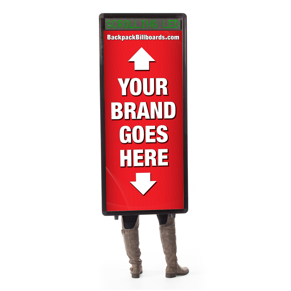 Scrolling Display Backpack Billboards Walking Billboard Display