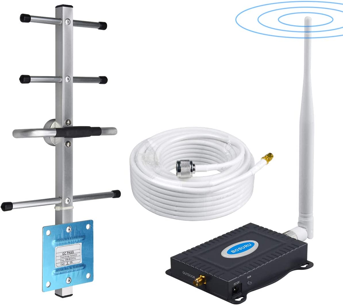 BOSURU Cell Phone Signal Booster Boost Voice+Data with Antennas Kit