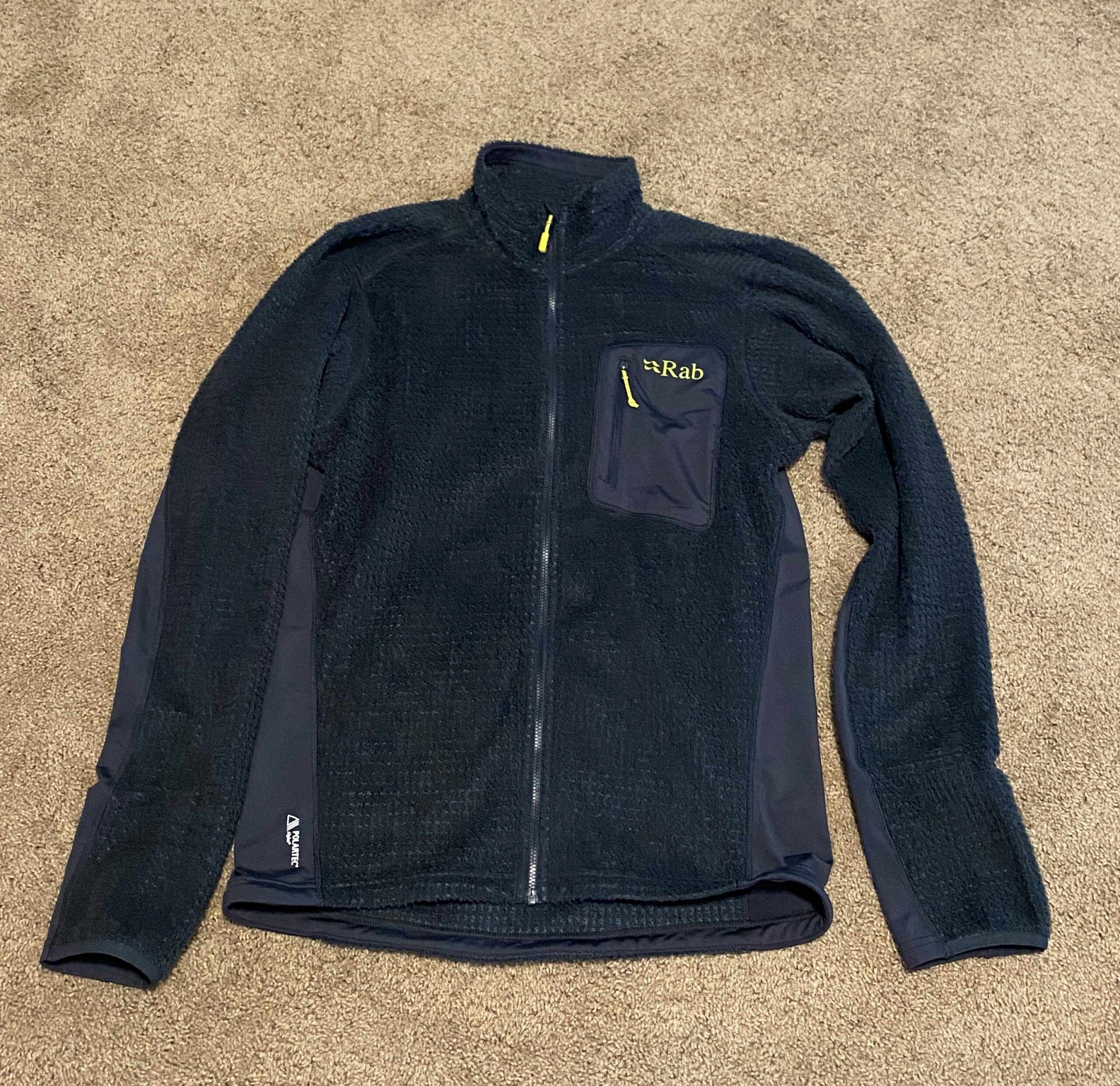 SOLD Rab Mens Alpha Flash Fleece Jacket Polartec Alpha Beluga