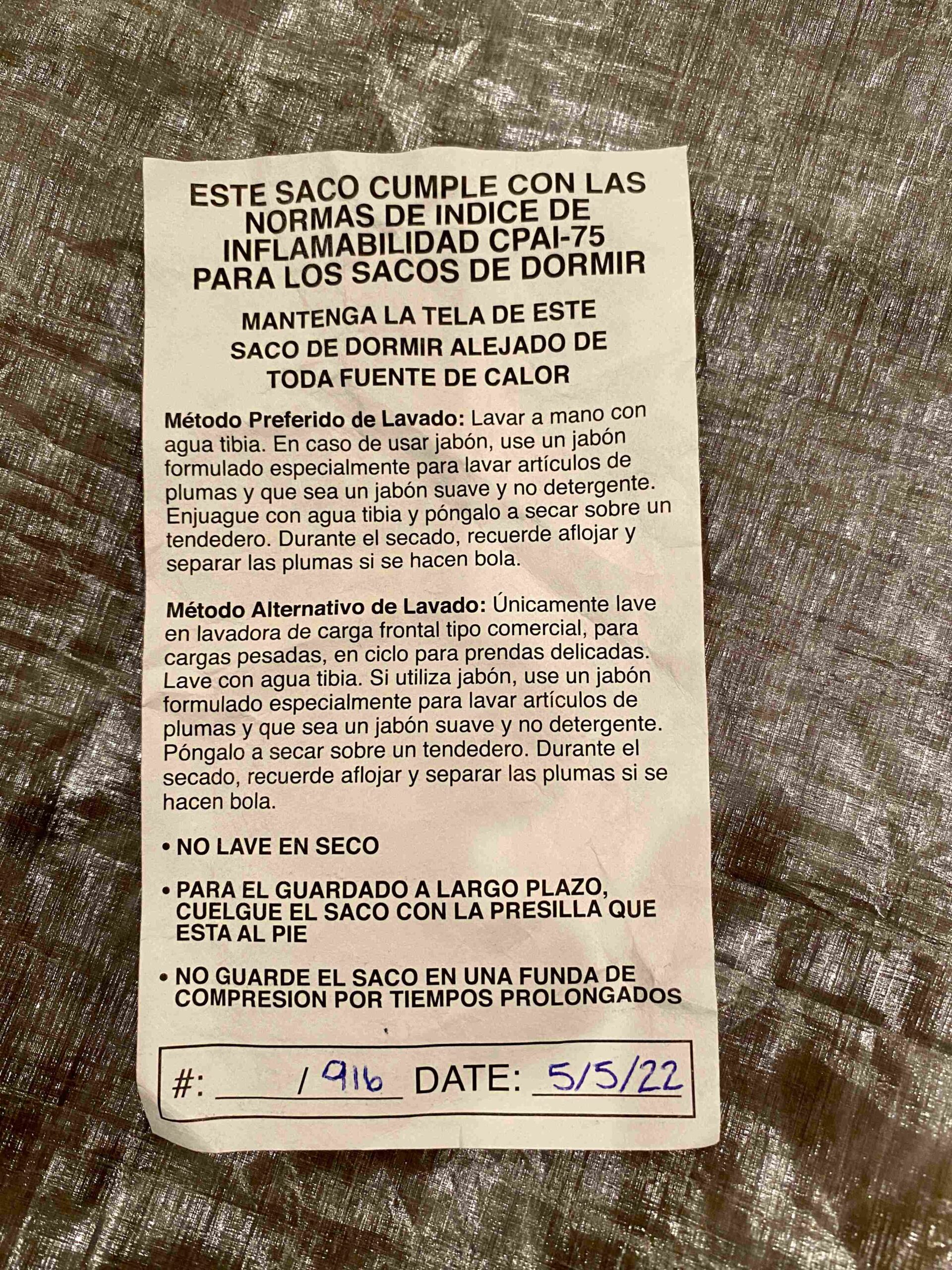 SOLD Zpacks 30F Solo Quilt Medium/Standard 2022 Model Azure