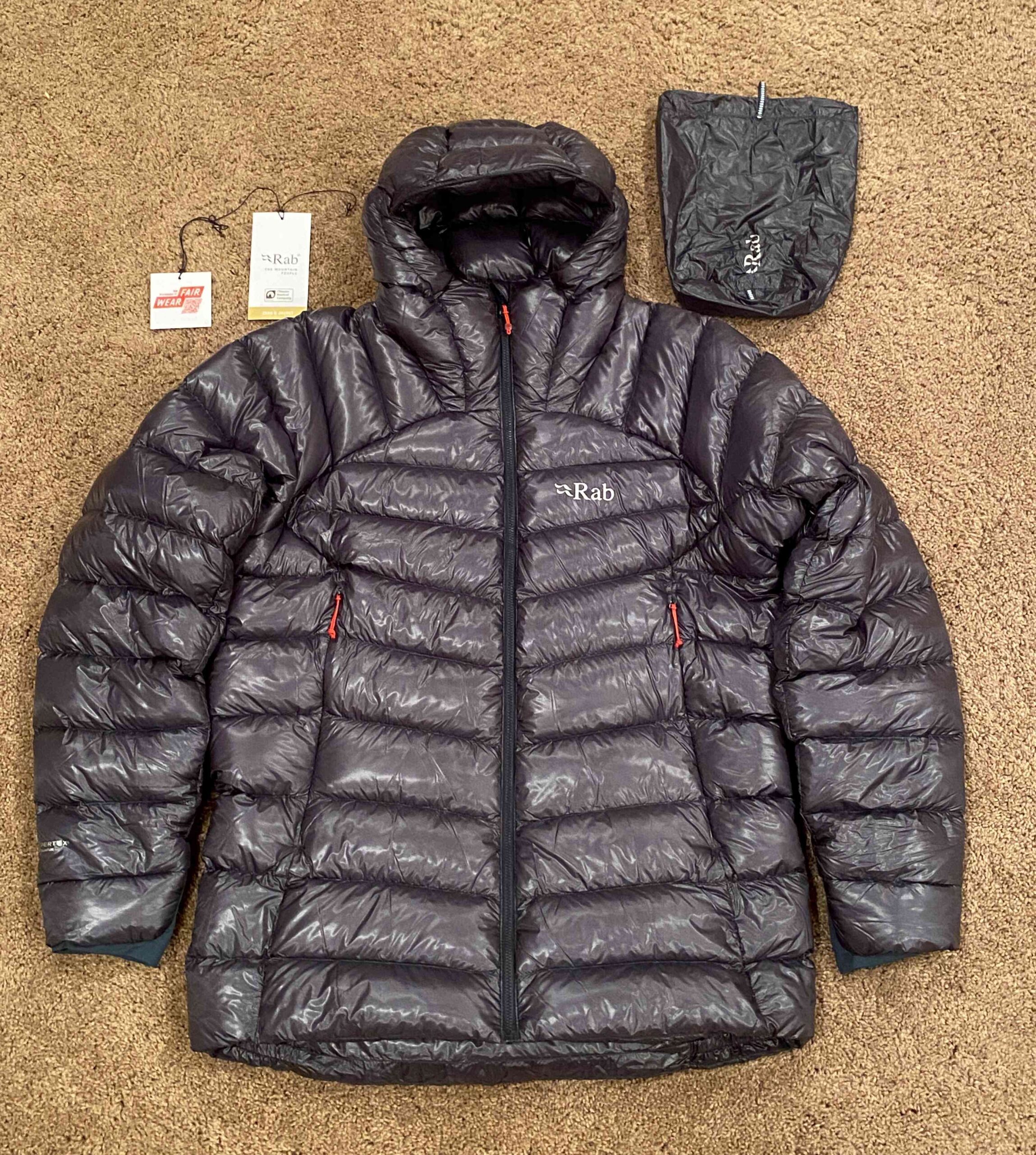 SOLD Rab Zero G Down Jacket Size Large Steel (gray) 11.2 oz