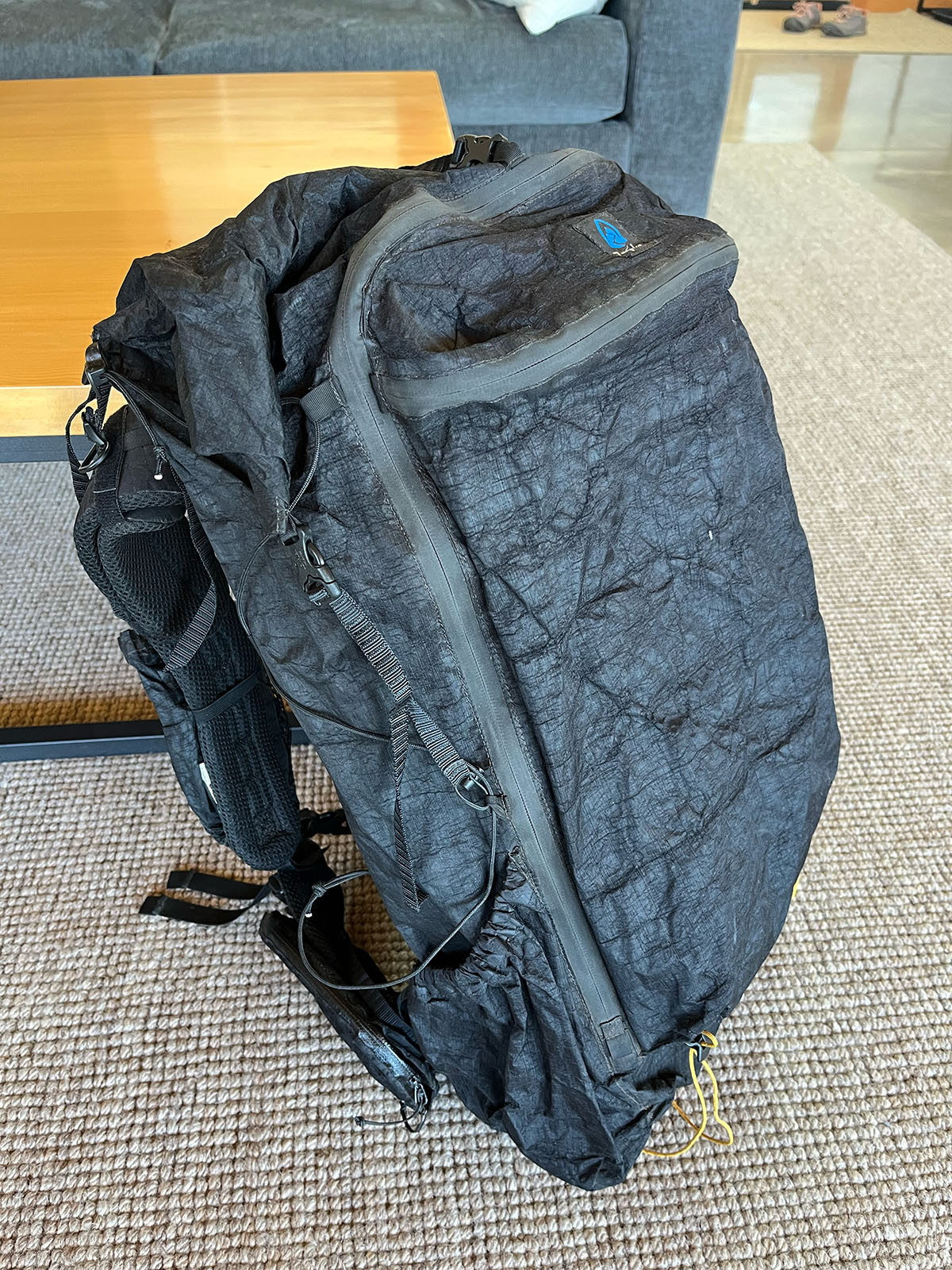 Zpacks Arc Zip 57L Backpack (Dyneema) with extras Backpacking Light