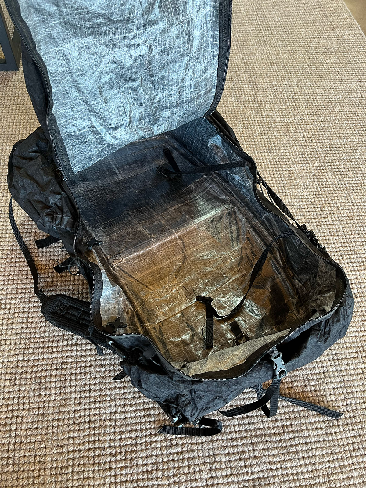 Zpacks Arc Zip 57L Backpack (Dyneema) with extras Backpacking Light