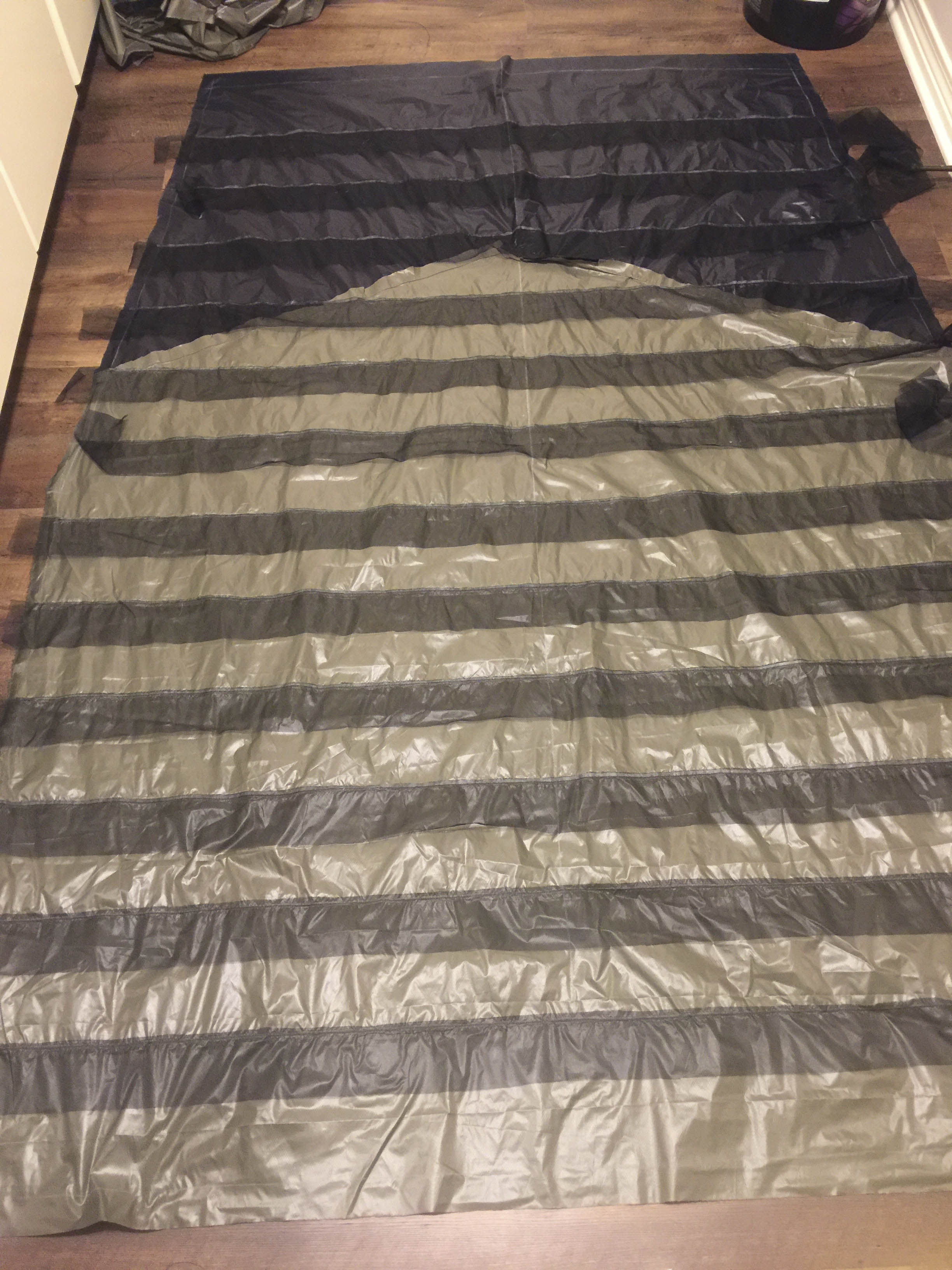 My completed 20 degree 850 down quilt. Backpacking Light