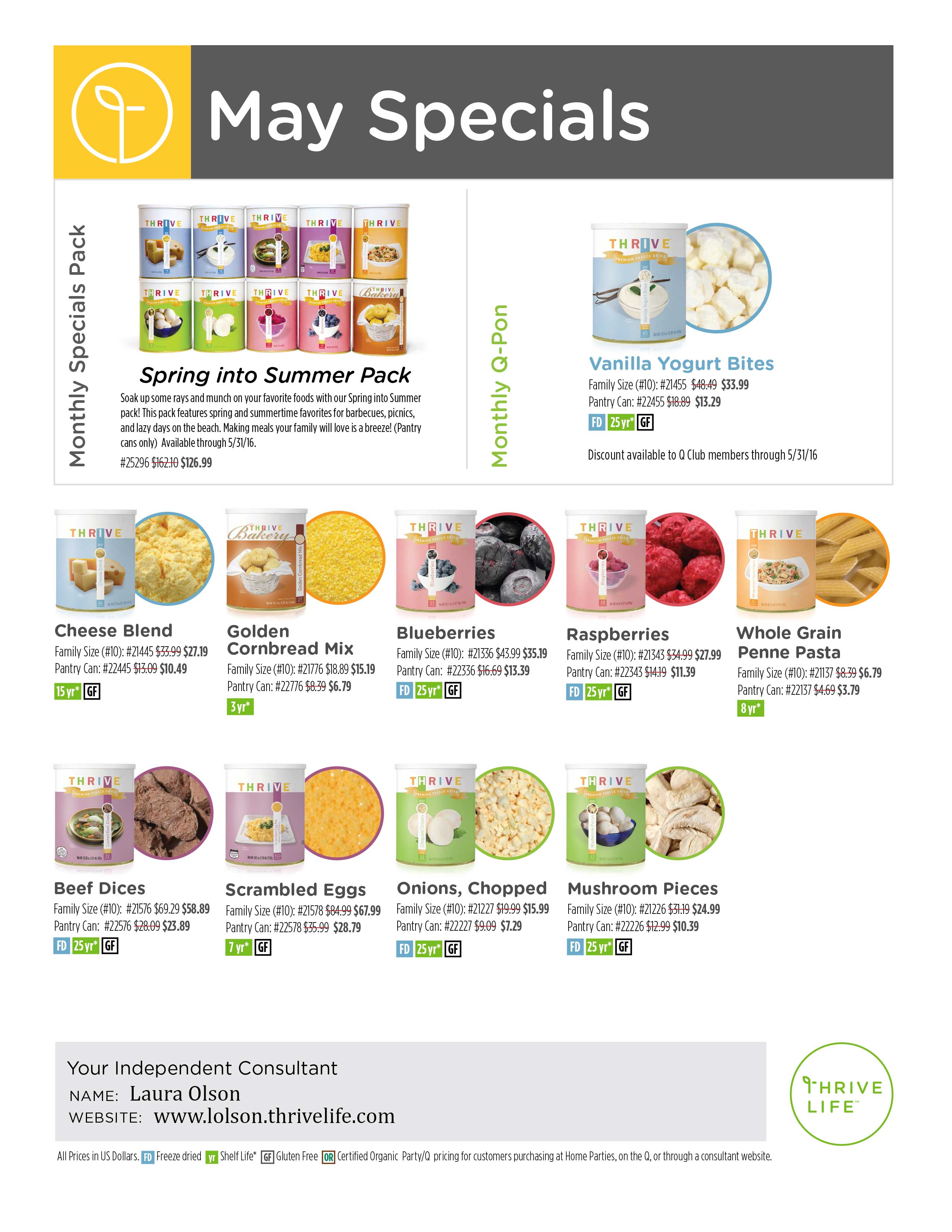 Freeze Dried Food Sale at Thrive Backpacking Light