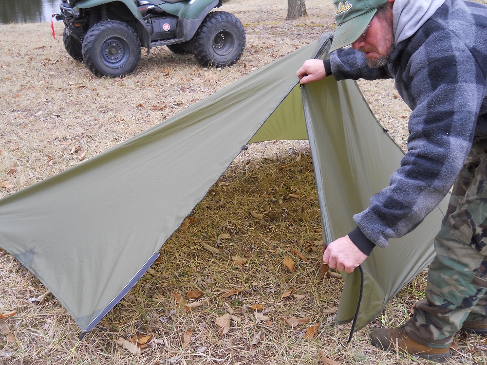 Hybrid Tarp Flat/Shaped w1/2 Pyramid Attachment Backpacking Light