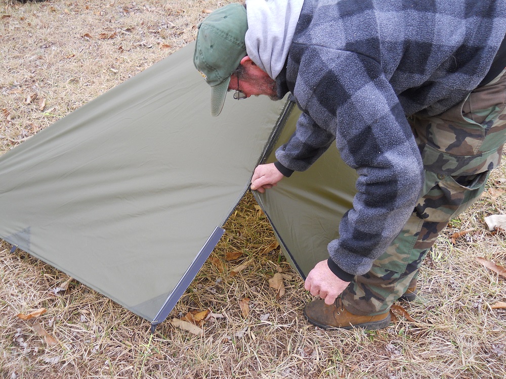 Hybrid Tarp Flat/Shaped w1/2 Pyramid Attachment Backpacking Light
