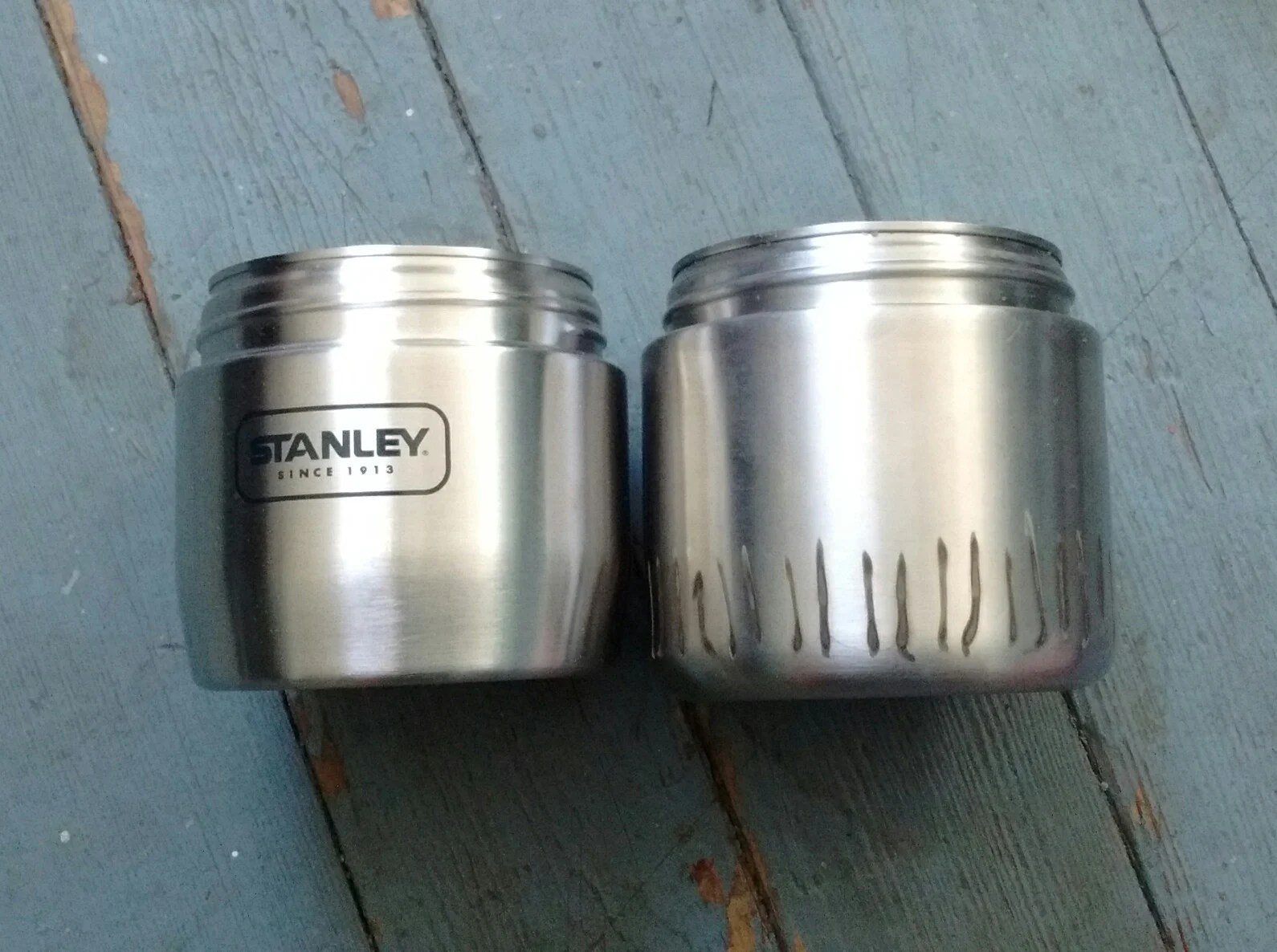 Klean Kanteen food canister as pot. Backpacking Light