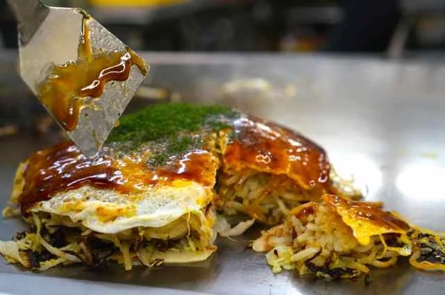 Eating the Japanese Soul Food of Okonomiyaki in Hiroshima