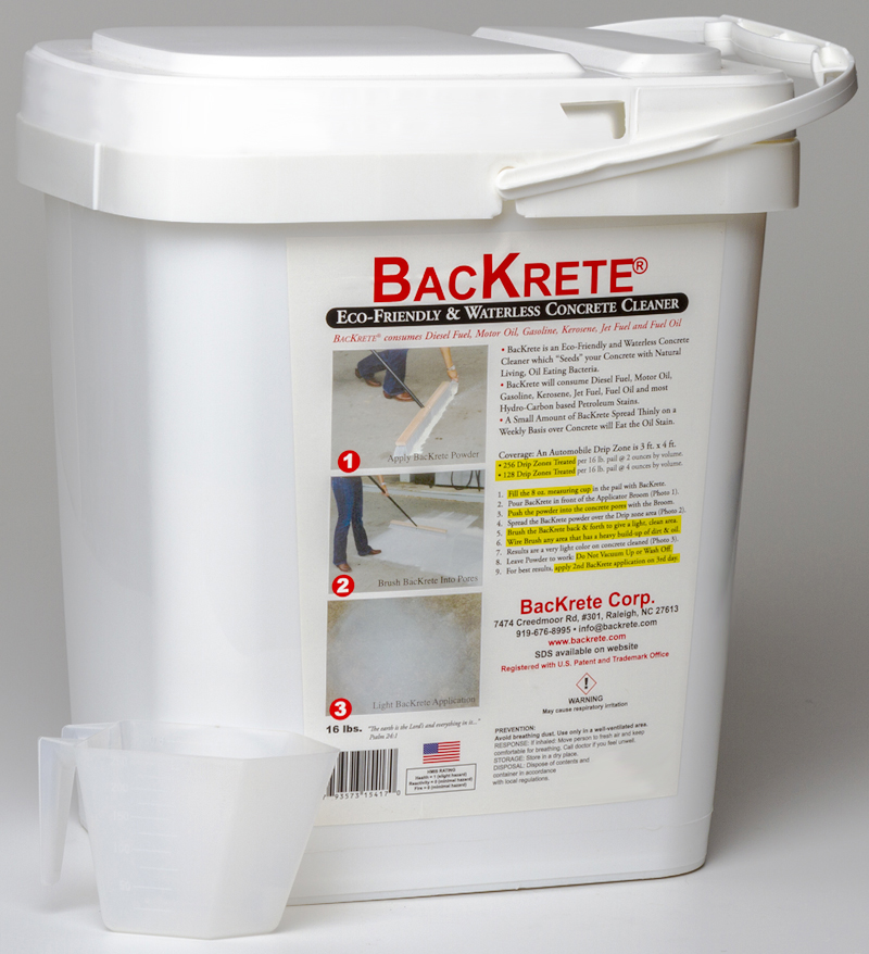 Powdered BacKrete® EcoFriendly & Waterless Concrete Cleaner (16lb
