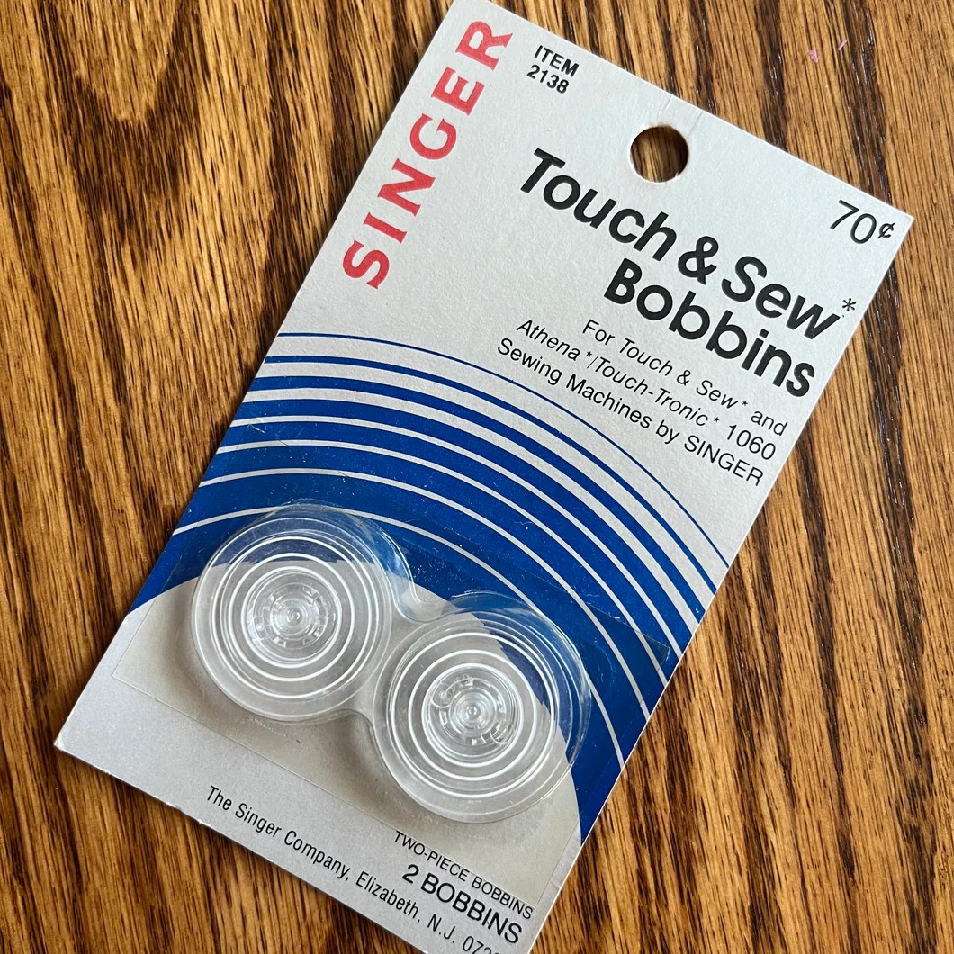 1980's Singer Sewing Machine Plastic Touch & Sew Bobbins NOS Backroom Finds