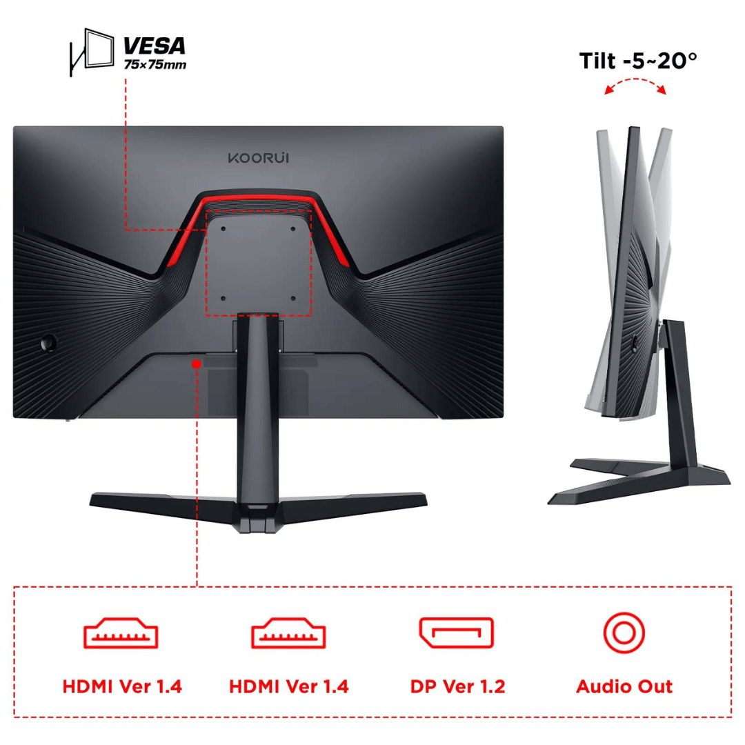 KOORUI 24E3 24" Fast IPS 165Hz 1ms(GTG) Gaming Monitor