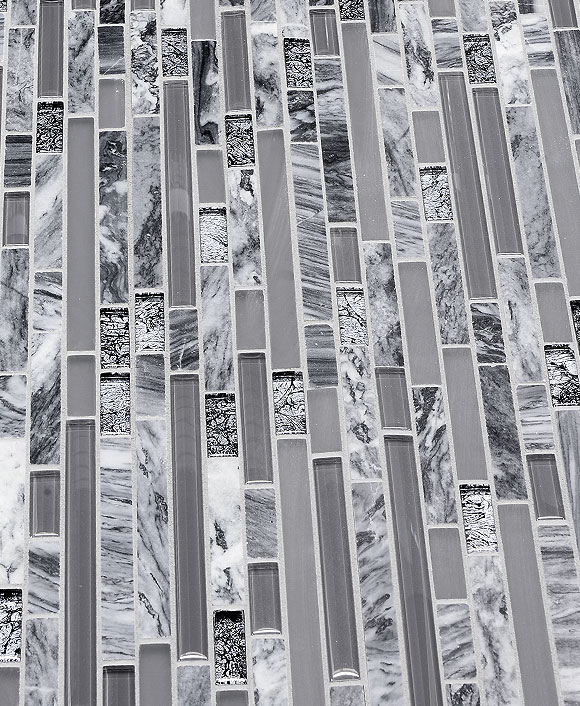 Gray Glass Marble Backsplash Tile