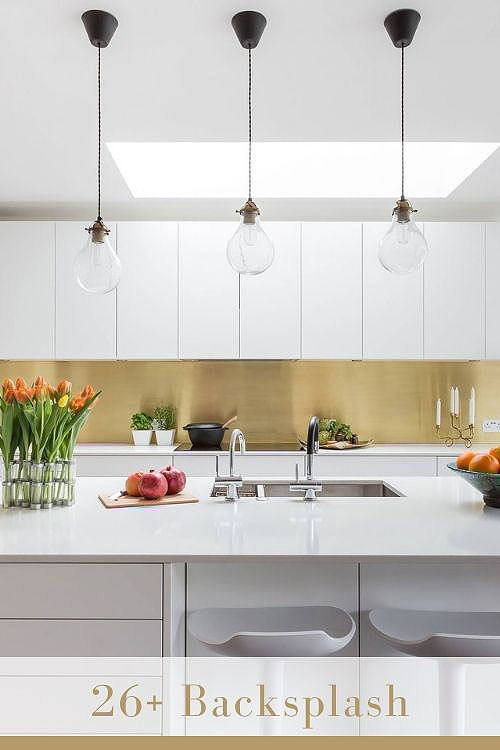 26+ Gold Backsplash ( GLAMOROUS & SPARKLING ) EyeCatching Tile