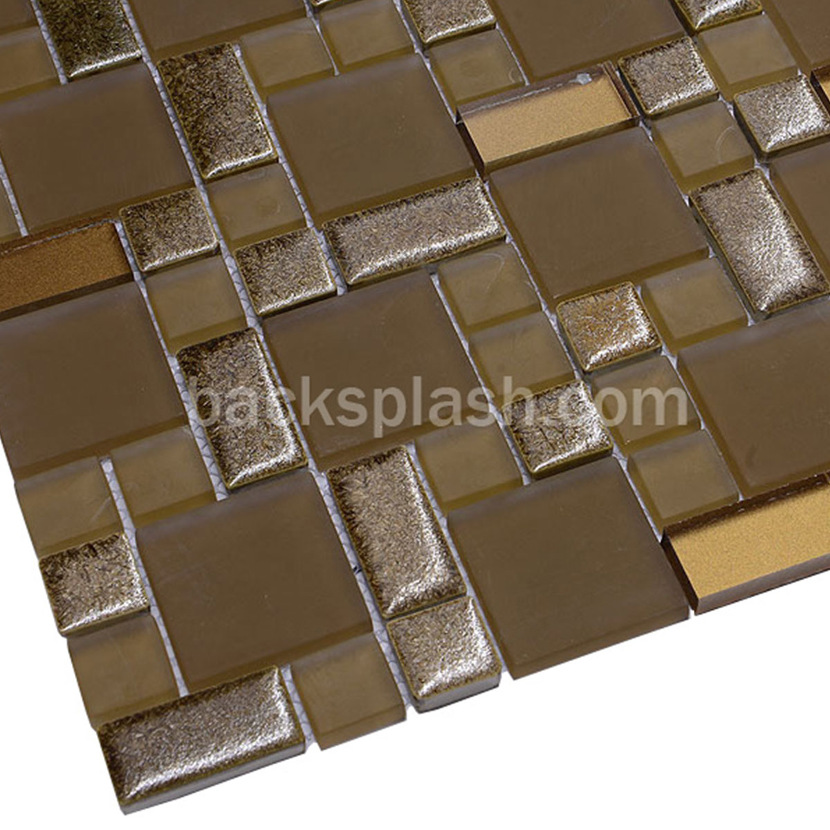 Brown Bronze Color Glass Ceramic Kitchen Backsplash Tile
