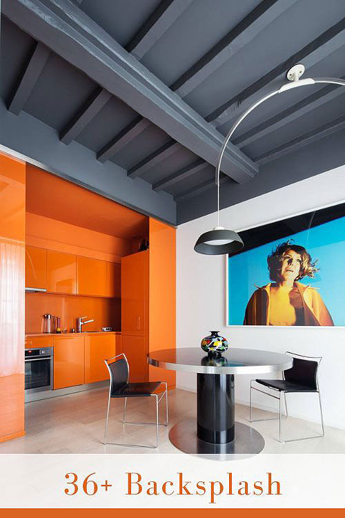 36+ Orange Backsplash Ideas ( JOYFUL ) Orange Designs