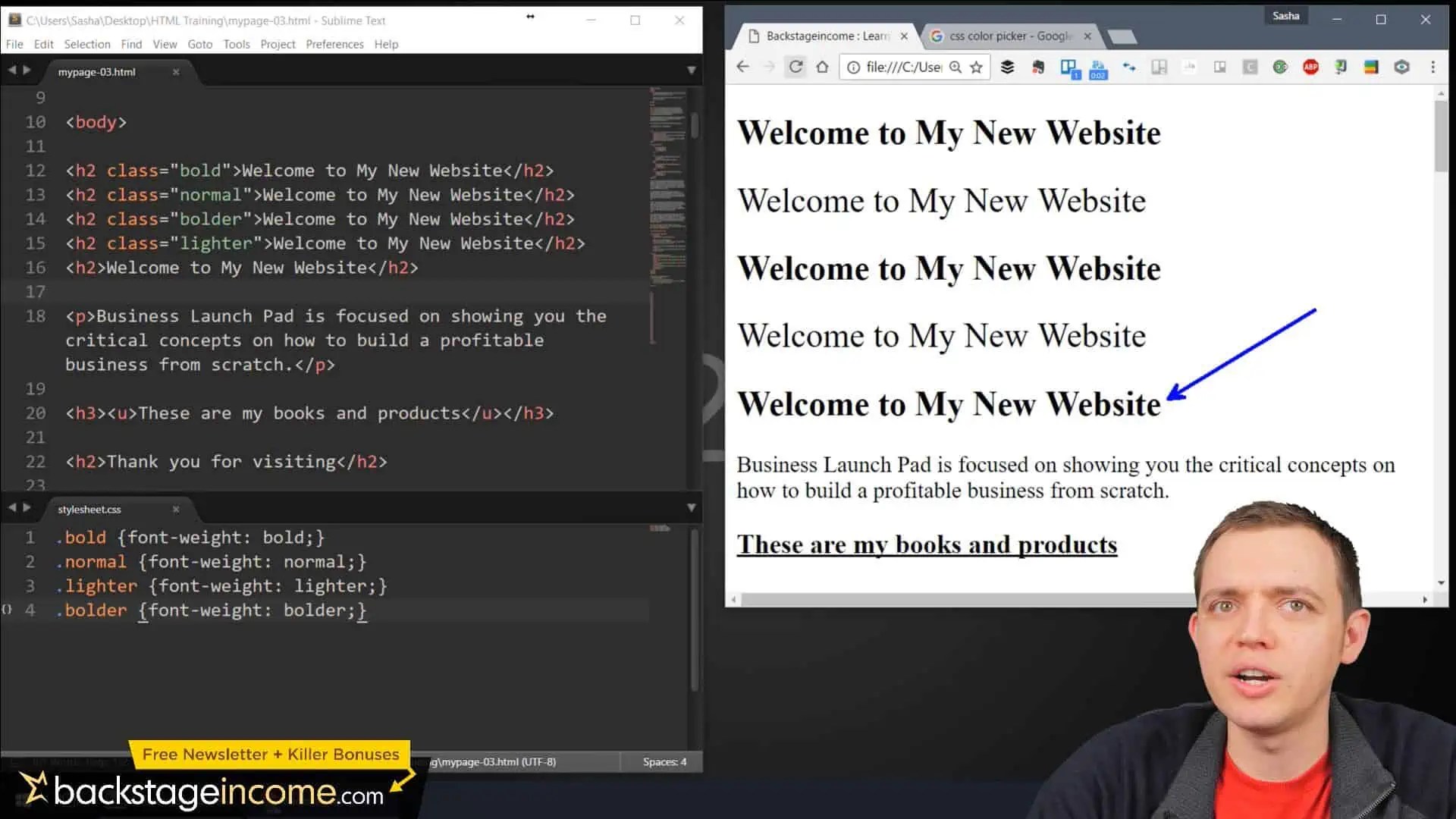 CSS3 Tutorial for Beginners 12 Modifying Font Weight (Bold CSS3 Tutorial for Beginners 12 Modifying Font Weight (Bold
