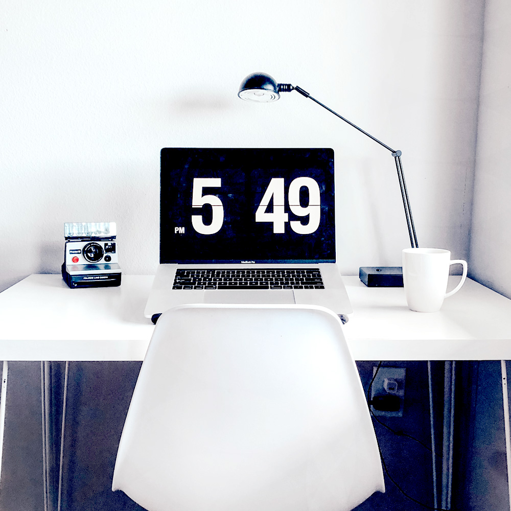 Corner Study Table with Chair Back To Basics