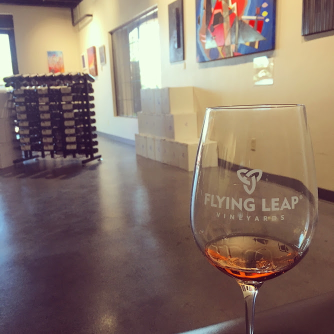 Review of Flying Leap Vineyards Tucson wine tasting room Back to the Passport