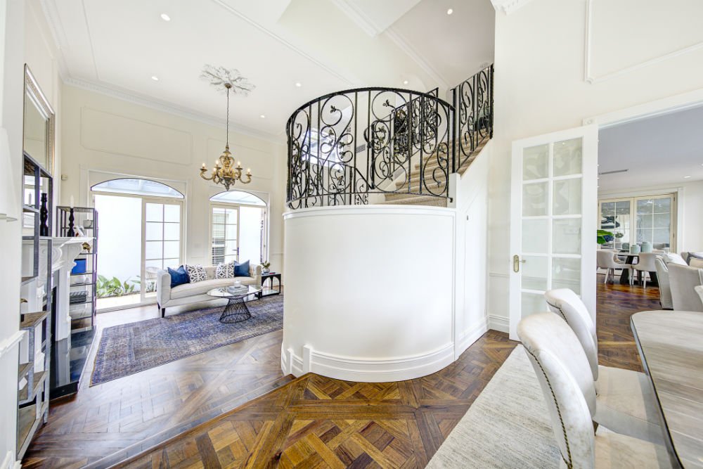 Turramurra House Versaille Parquetry Stained into Teak Brown