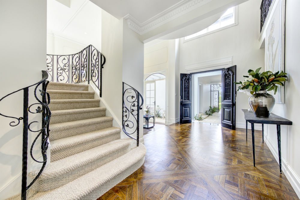 Turramurra House Versaille Parquetry Stained into Teak Brown