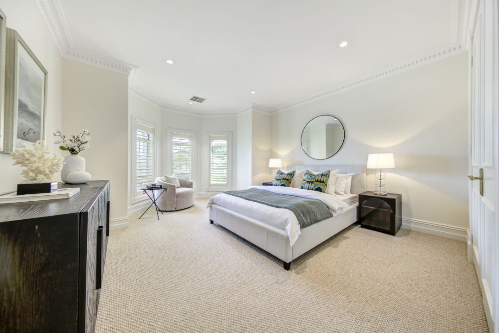 Turramurra House Versaille Parquetry Stained into Teak Brown