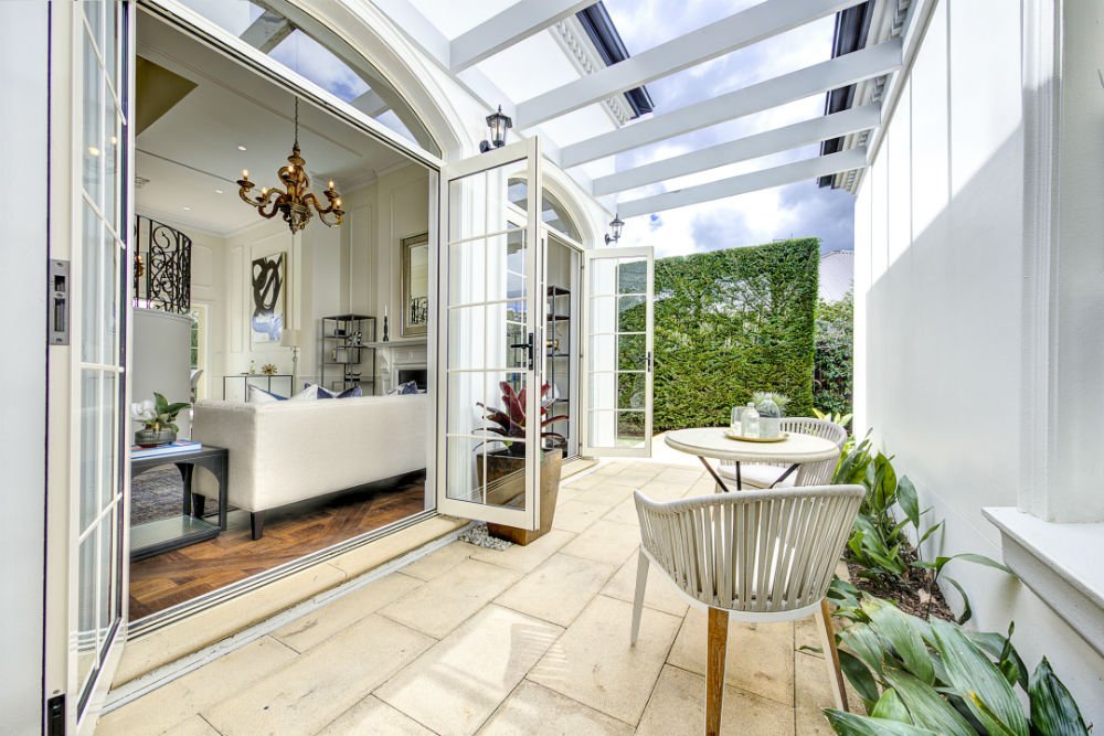 Turramurra House Versaille Parquetry Stained into Teak Brown