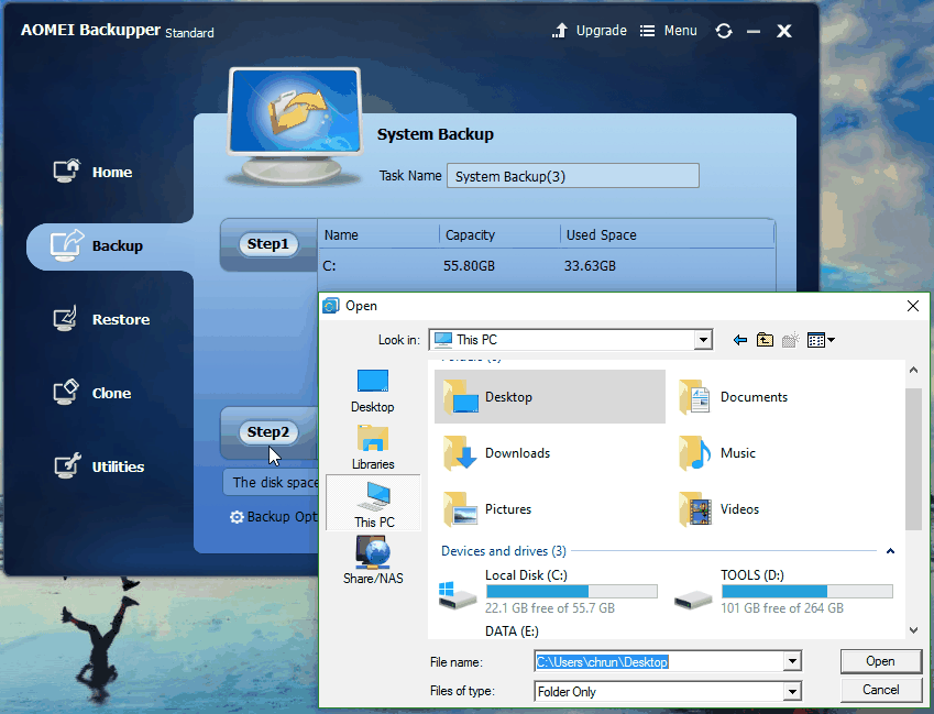 Windows 7 incremental image backup