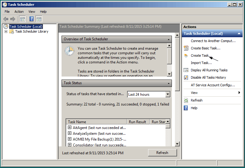 Create Windows Server 2008 Backup Schedule Weekly with