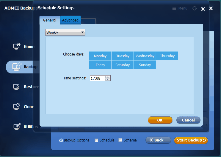 Create Windows Server 2008 Backup Schedule Weekly with
