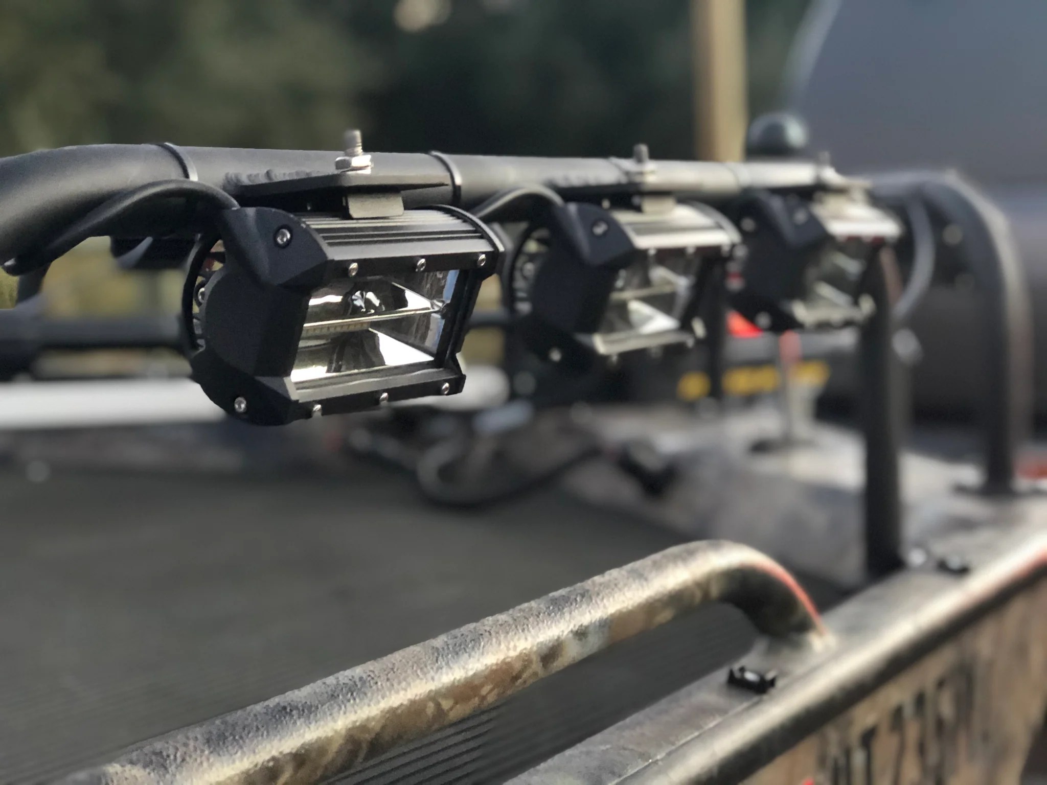 Bowfishing Light Rail for Excel Boats Backwater Performance