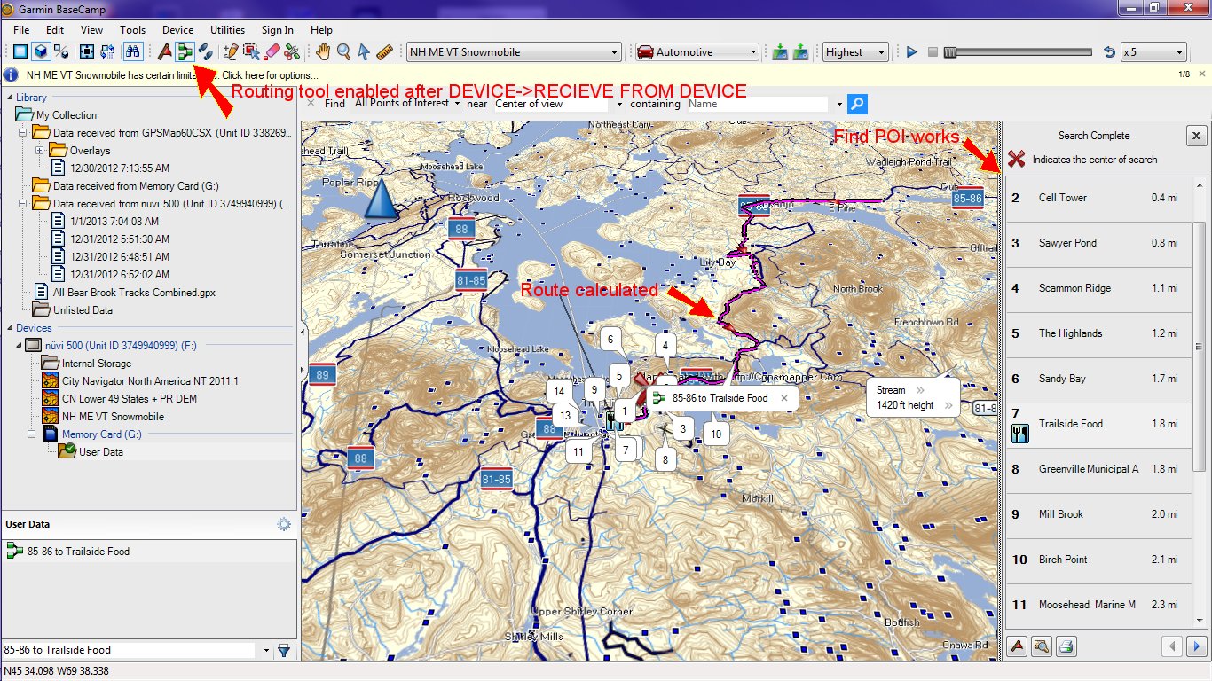 Basecamp Routes Will Only Use Global Map Garmin BaseCamp Tricks