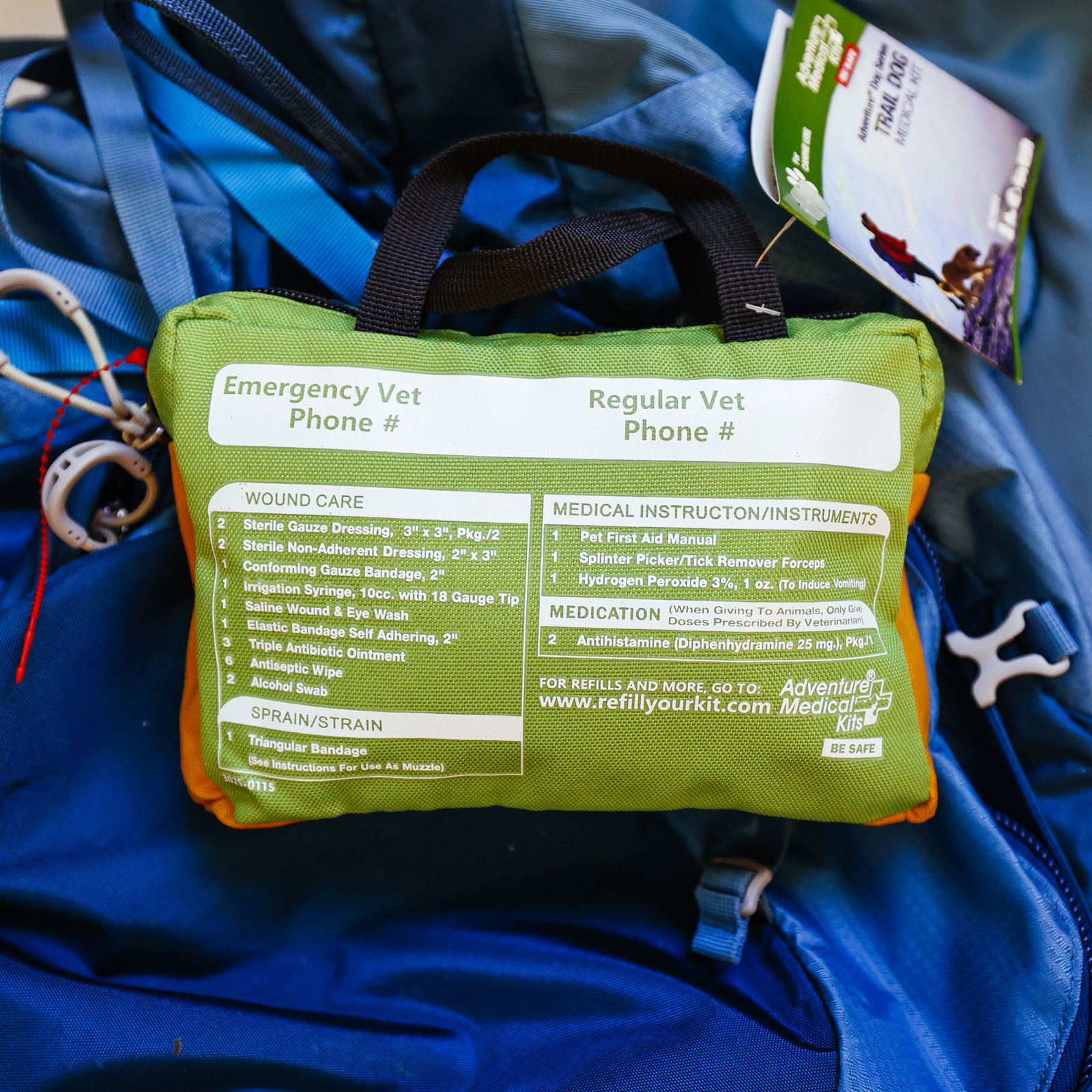 Adventure Dog Emergency Medical Kit Backyard Montana
