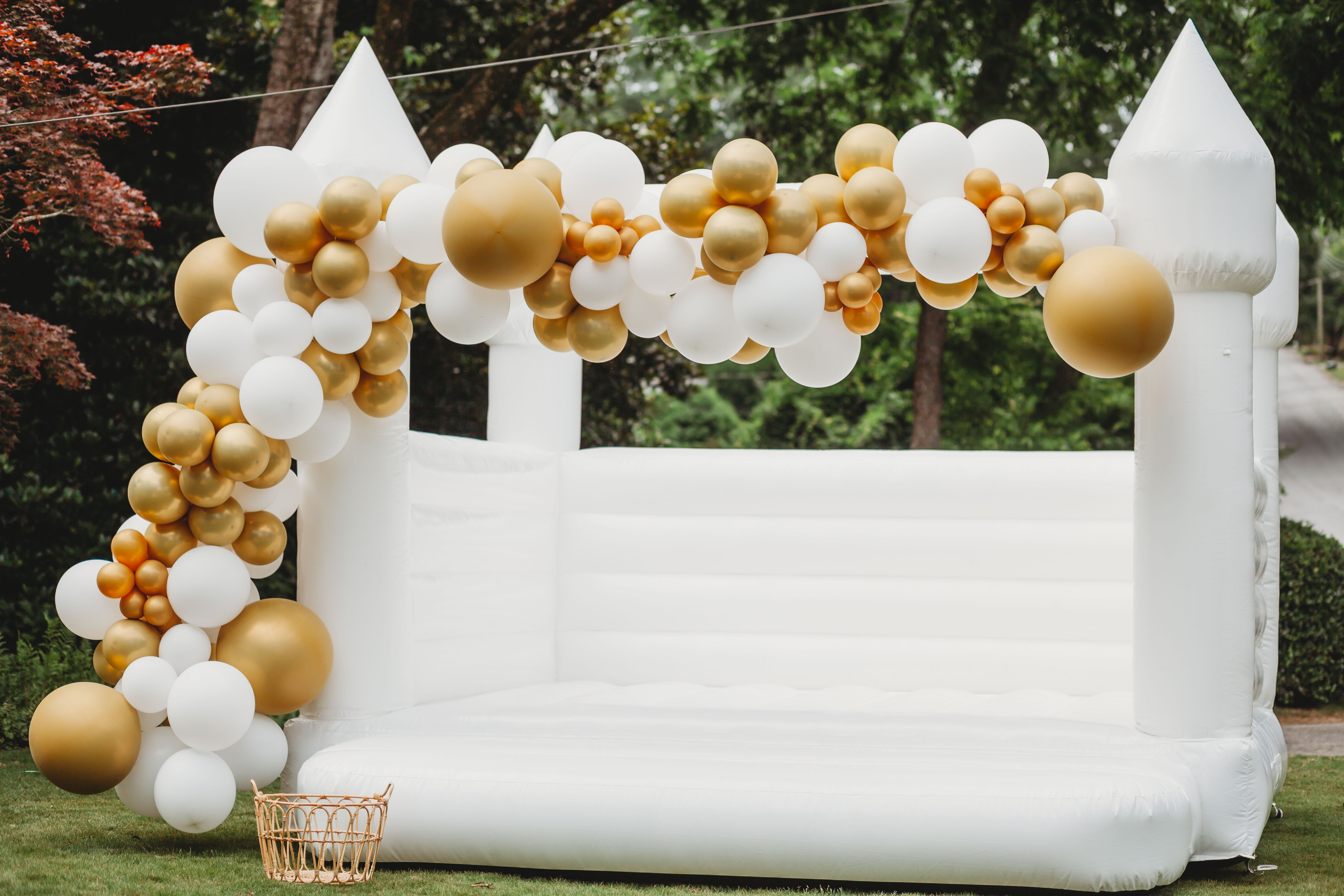 White Bounce House (a.k.a. Betty White) Backyard Party Rentals