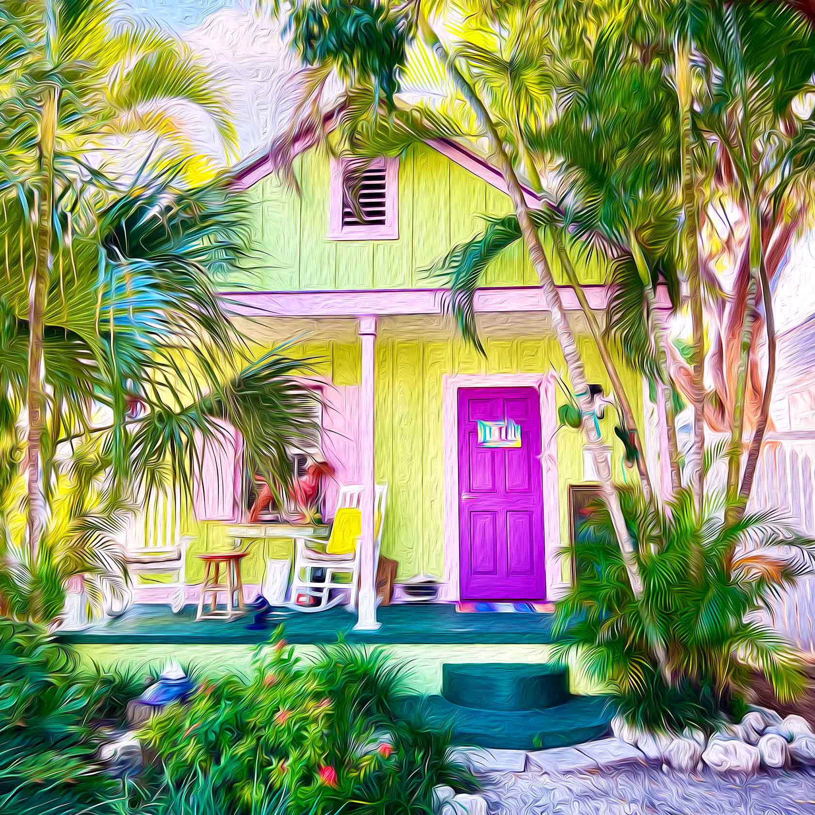A Key West Art Gallery Key West Cottage Art Backyards of Key West Gallery