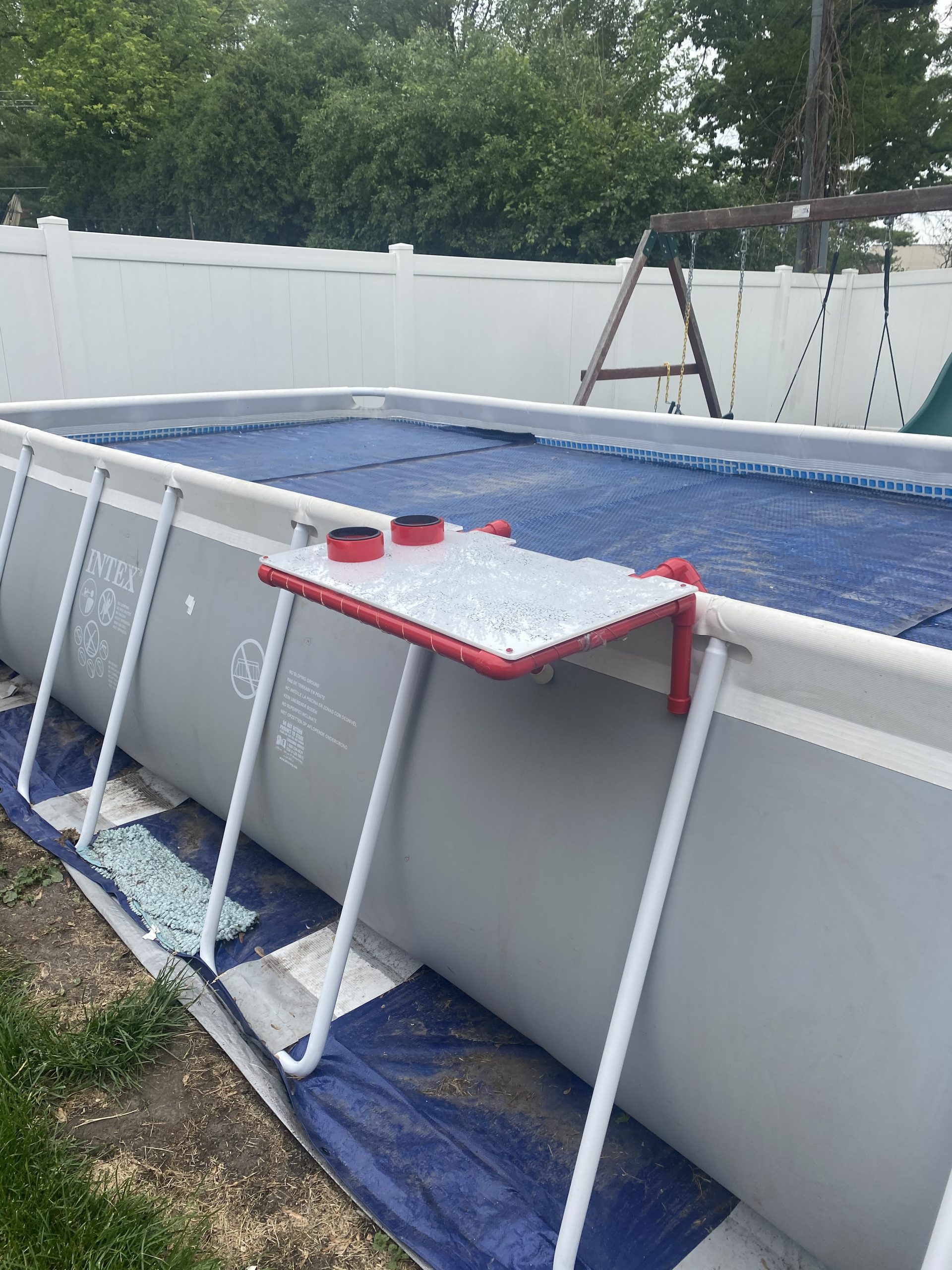 Utility Table for Above Ground Pools Backyard Sporting Goods