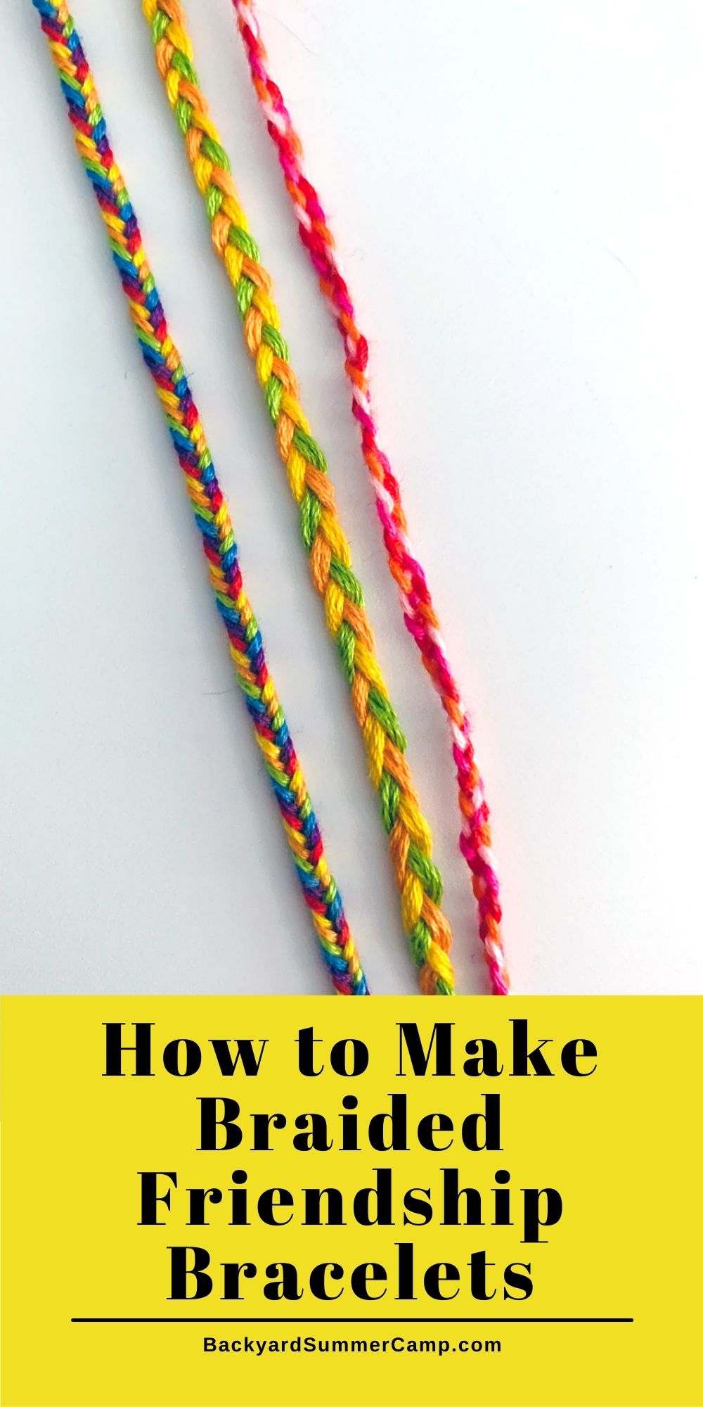 Easy Braided Friendship Bracelet Kids Craft Backyard Summer Camp