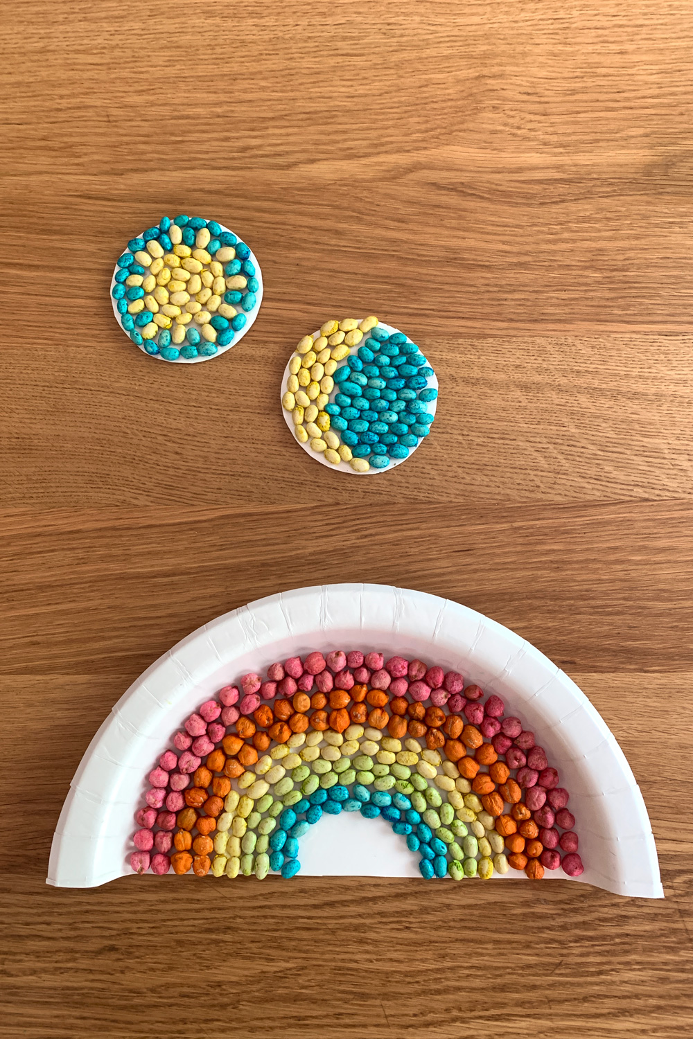 Bean Mosaic Art Kids Craft Ideas- Backyard Summer Camp