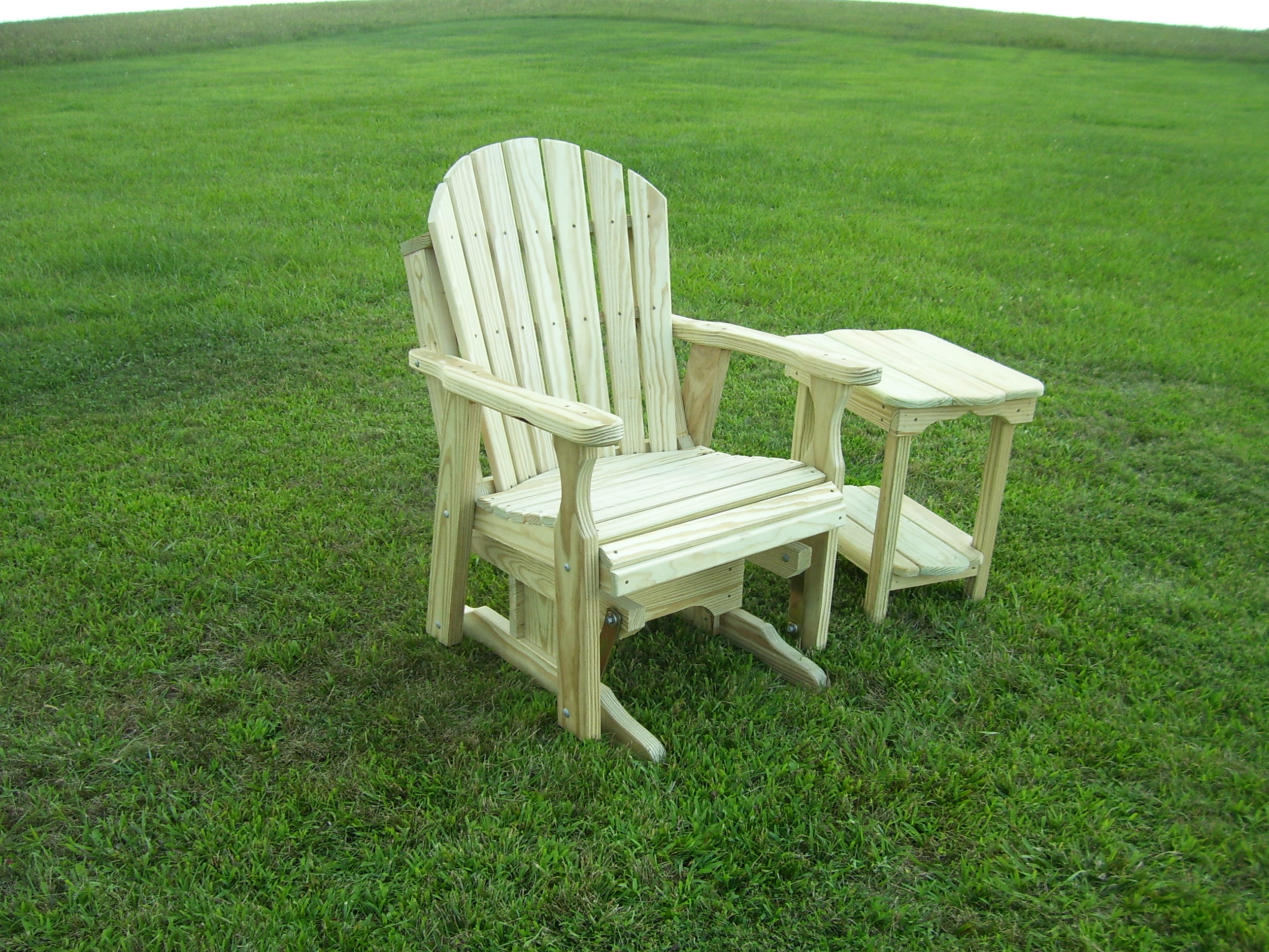 Treated Wood ADIRONDACK GLIDER CHAIR Backyard World