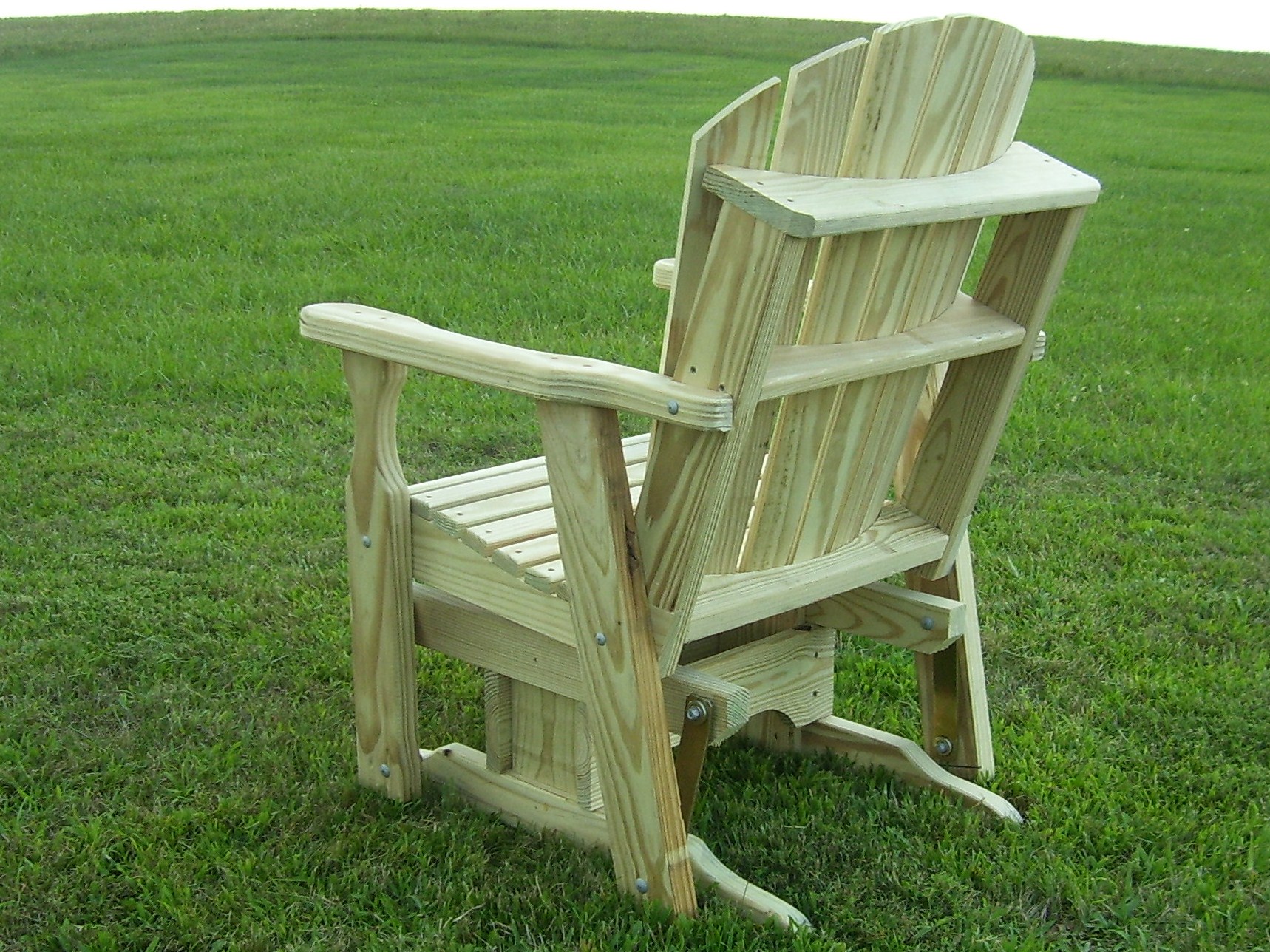 Treated Wood ADIRONDACK GLIDER CHAIR Backyard World