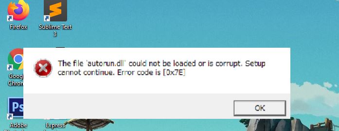 Cara Mengatasi Error code 0x7e (Autorun.dll ) di Windows