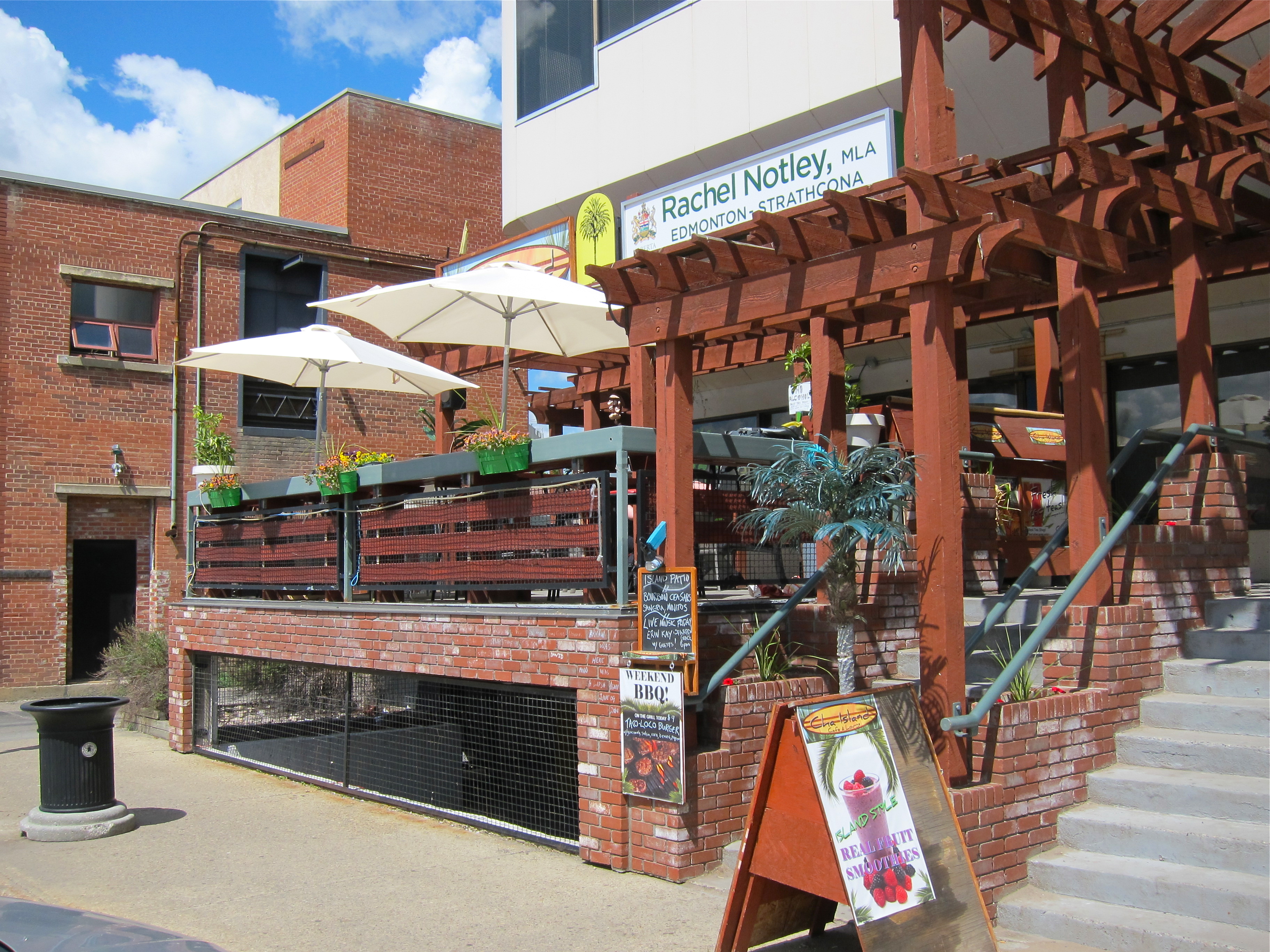 Edmonton Patio Hop Cha Island Tropical Cafe
