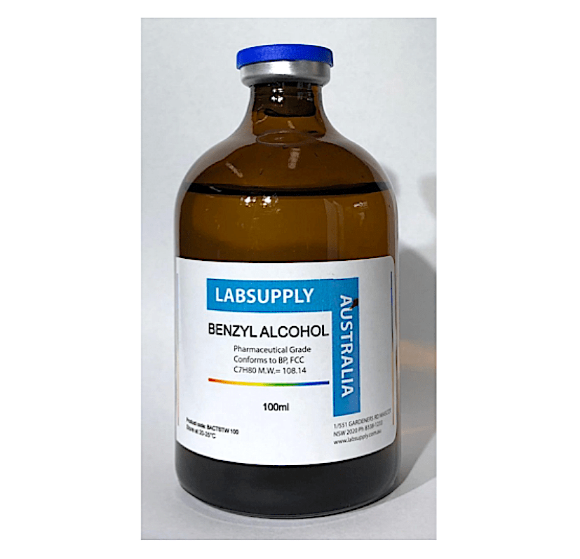 BENZYL ALCOHOL 99.8 Pharma Grade Bacteriostatic Water Supply Co Australia