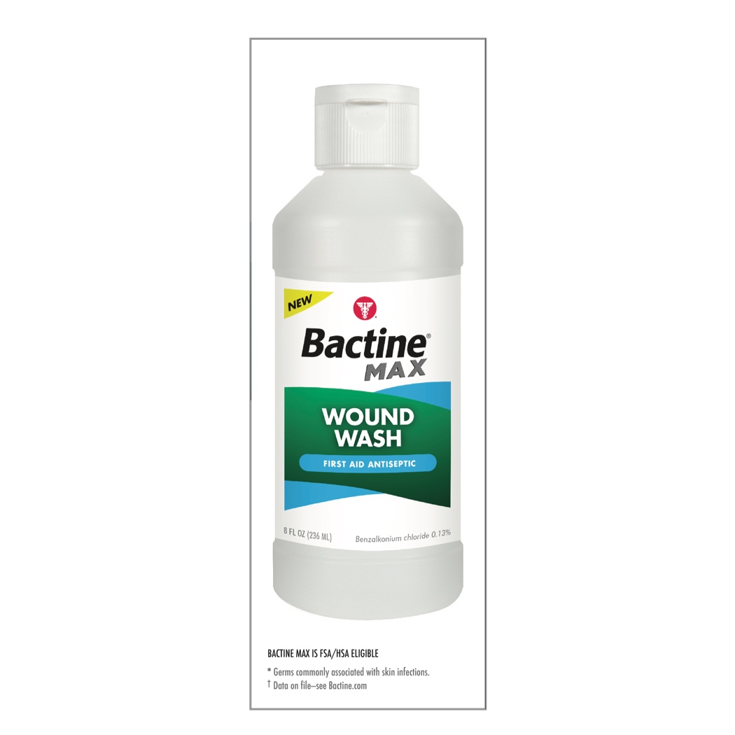 Bactine MAX First Aid Antiseptic Wound Wash Bactine