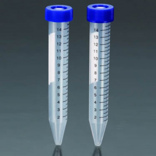 Centrifuge Tubes 15ml, Conical Bottom Polypropylene, Sterile bag of 50, Box 500