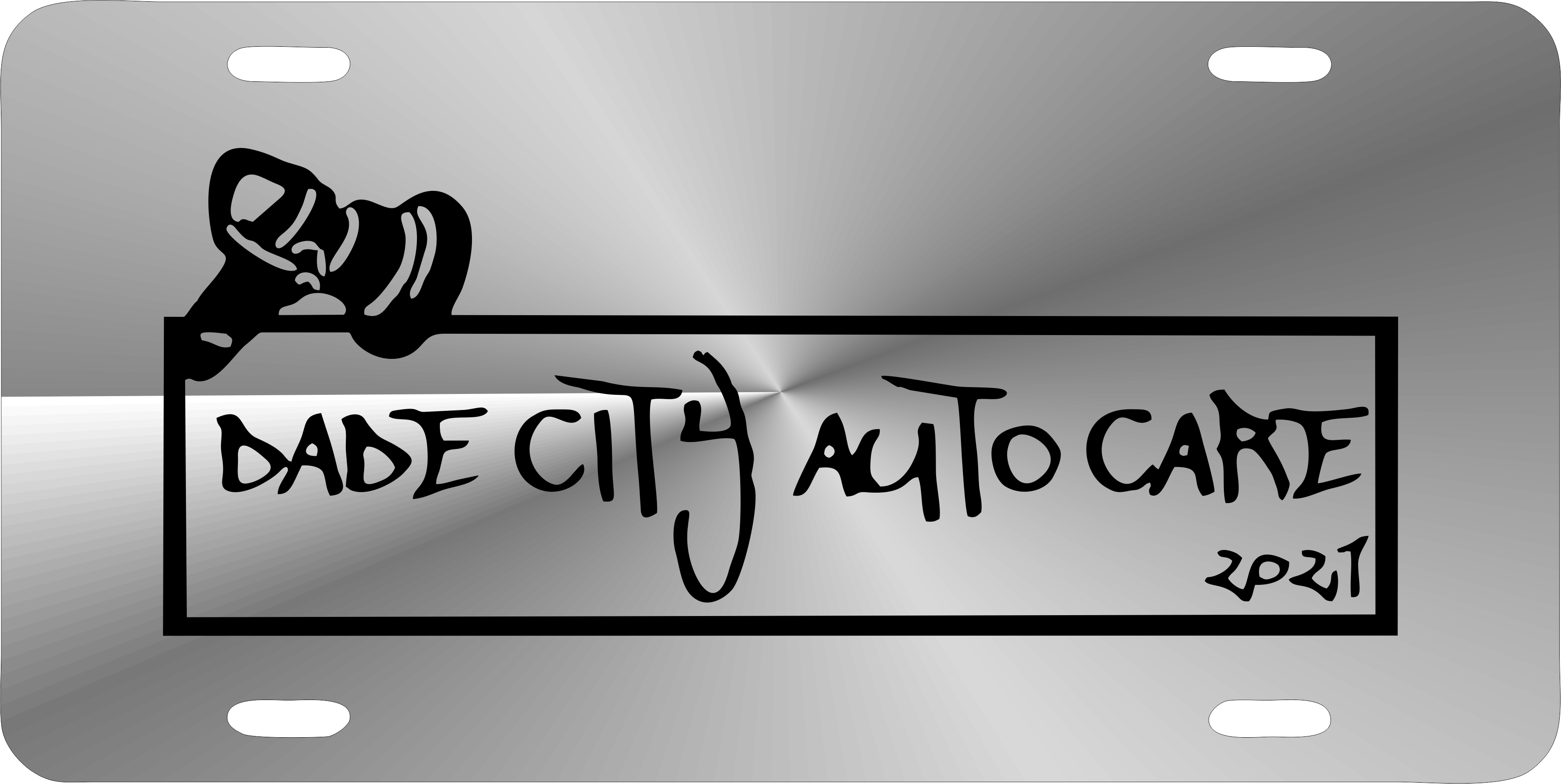 2 EA Dade City Auto Care Chrome Plate Gloss Black Design Bad Bass Designs