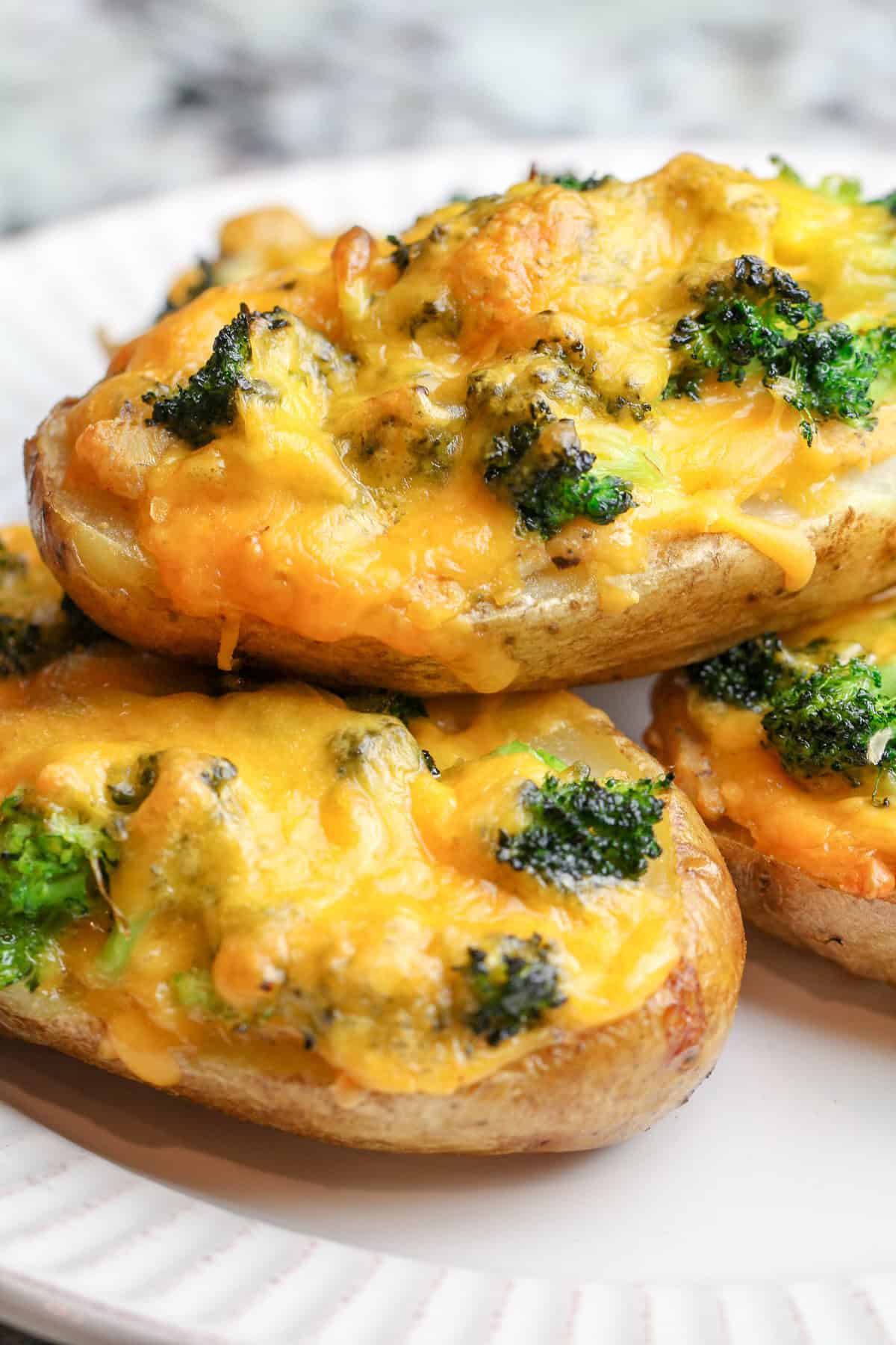 The Best Broccoli Cheddar Twice Baked Potatoes Bad Batch Baking