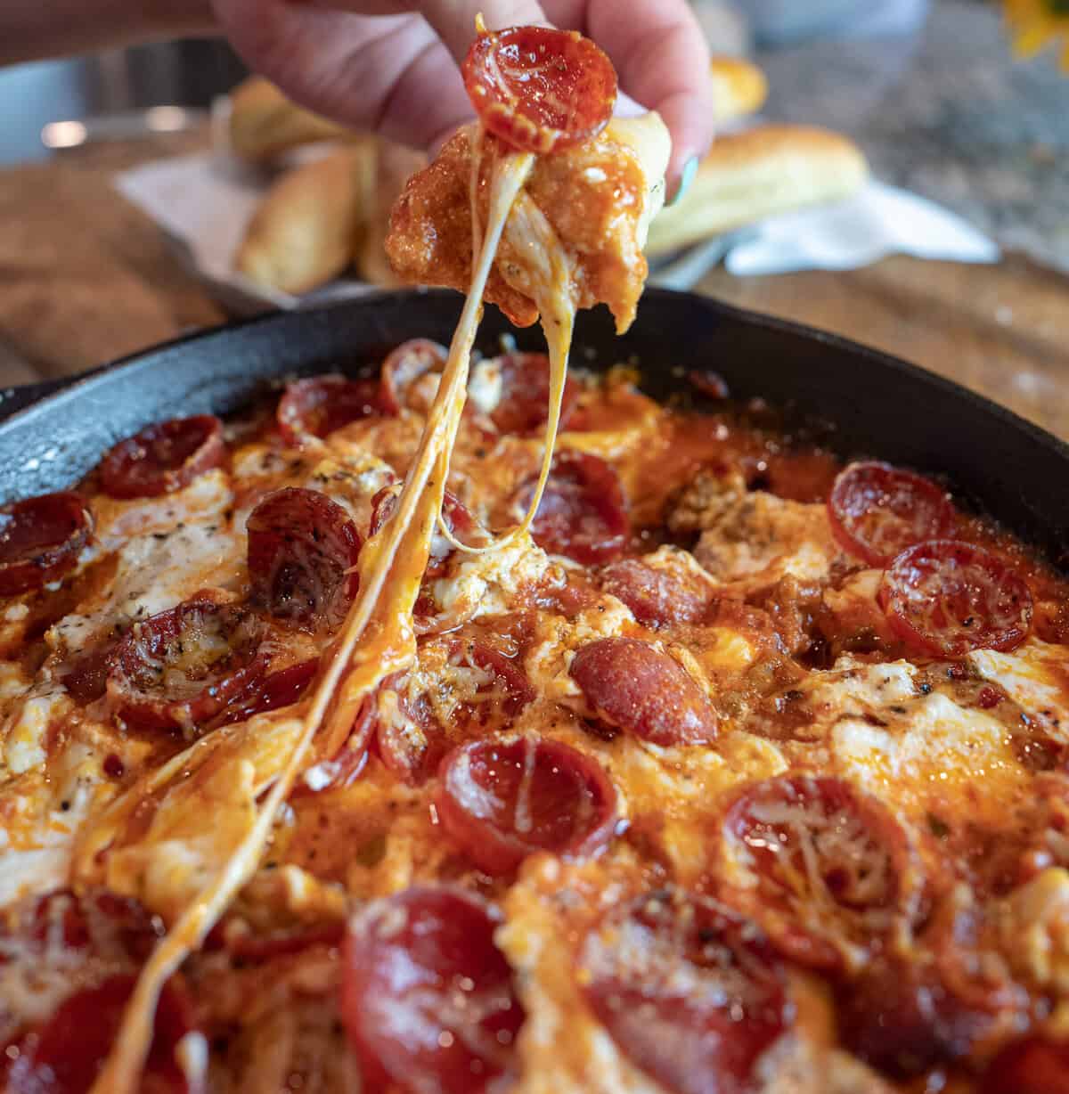 Meat Lover's Pizza Dip Bad Batch Baking Restaurant Copycat Recipes