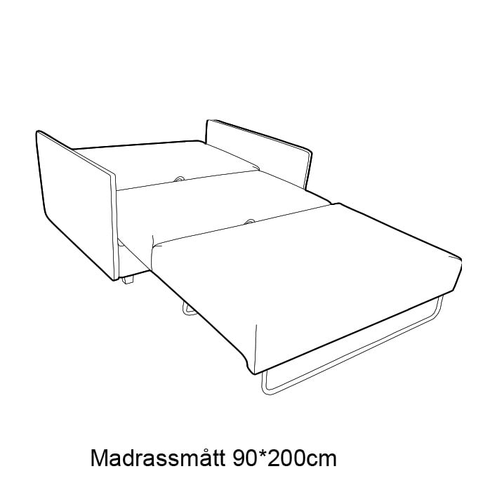 Bäddfåtölj Varje Natt Smarty Bäddfåtölj för varjenatt 90x200 cm Bäddsofflagret